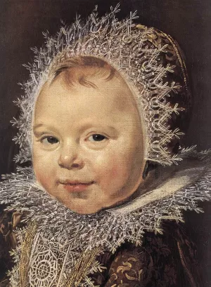 Catharina Hooft with Her Nurse Detail Oil painting by Frans Hals