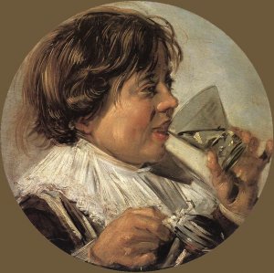 Drinking Boy Taste by Frans Hals Oil Painting