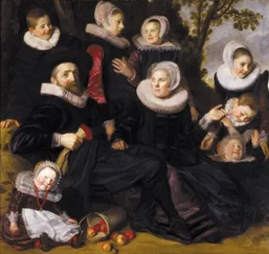 Family Portrait in a Landscape painting by Frans Hals