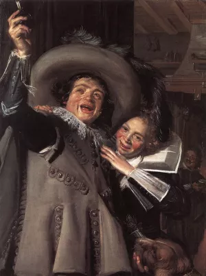 Jonker Ramp and His Sweetheart by Frans Hals - Oil Painting Reproduction