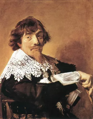 Nicolaes Hasselaer by Frans Hals - Oil Painting Reproduction