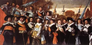 Officers and Sergeants of the St George Civic Guard Company by Frans Hals - Oil Painting Reproduction