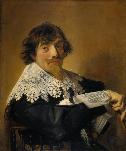 Portrait of a Man, Possibly Nicolaes Hasselaer by Frans Hals - Hand-Painted Oil Painting Reproduction