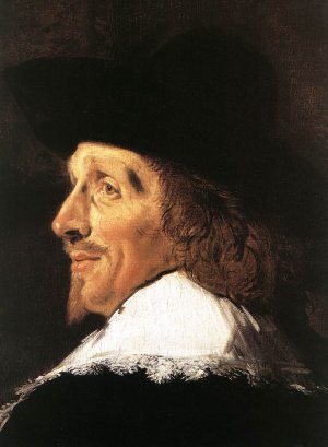 Regents of the St Elizabeth Hospital of Haarlem Detail Oil painting by Frans Hals