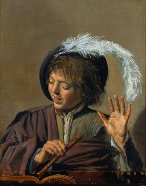 Singing Boy with Flute by Frans Hals Oil Painting