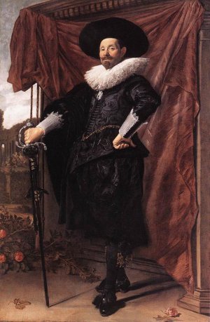 Willem van Heythuyzen 2 Oil painting by Frans Hals