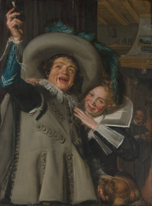 Young Man and Woman in an Inn by Frans Hals Oil Painting