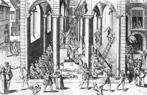 The Calvinist Iconoclastic Riot of August 20, 1566 Oil painting by Frans Hogenberg