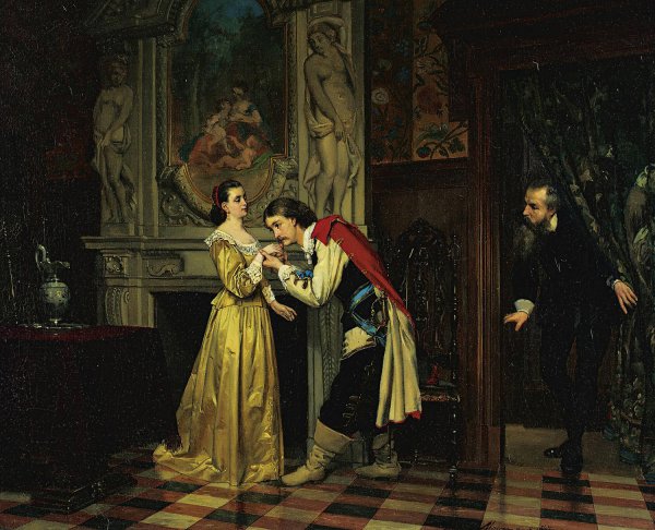 Main Product Photo of The Courtship  Painting by Frans Moormans