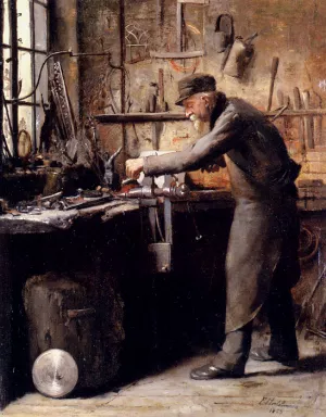 The Carpenter by Frans Mortelmans Oil Painting