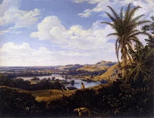 Brazilian Landscape with Anteater painting by Frans Post