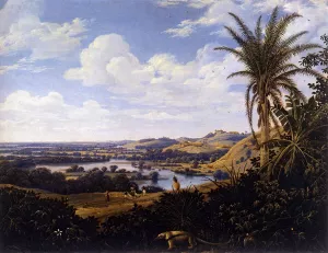 Brazilian Landscape with Anteater Oil painting by Frans Post