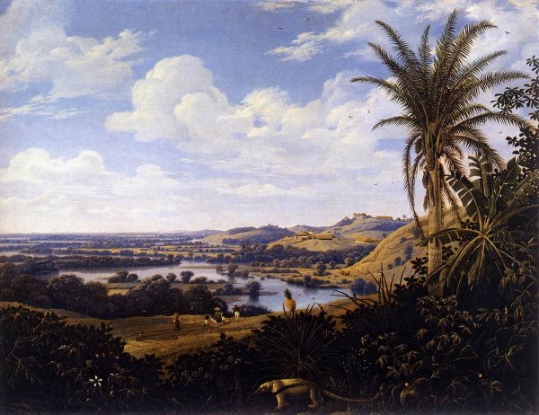 Brazilian Landscape with Anteater by Frans Post - Hand-Painted Oil Painting Reproduction