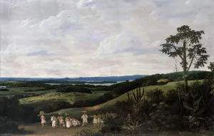 Brazilian Landscape Oil painting by Frans Post