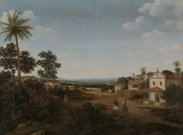 Landscape in Brazil  by Frans Post - Hand-Painted Oil Painting Reproduction