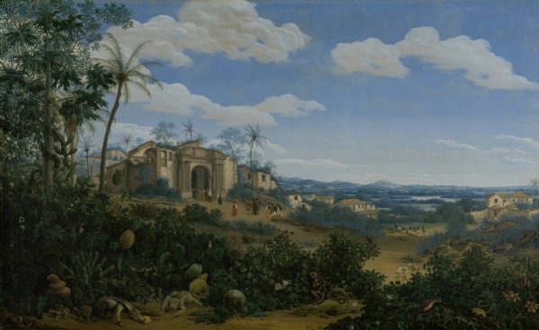 View of Olinda, Brazil  by Frans Post - Hand-Painted Oil Painting Reproduction