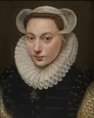 Portrait of a Young Woman by Frans Pourbus The Elder Oil Painting