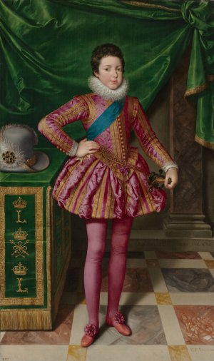 Portrait of King Louis XIII of France by Frans Pourbus The Elder Oil Painting