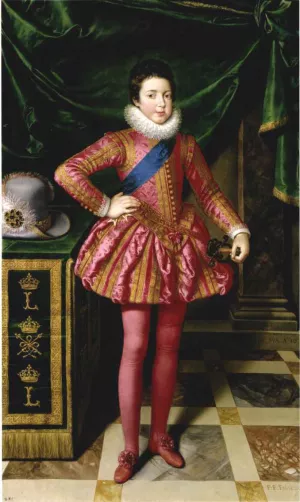 Louis XIII as a Child by Frans Pourbus The Younger - Oil Painting Reproduction