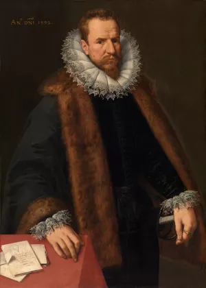 Nicolaas de Hellincx, Councillor of the King by Frans Pourbus The Younger Oil Painting