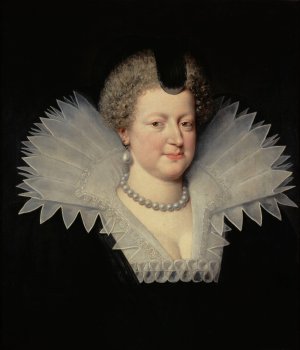 Portrait de Marie de Medicis by Frans Pourbus The Younger Oil Painting