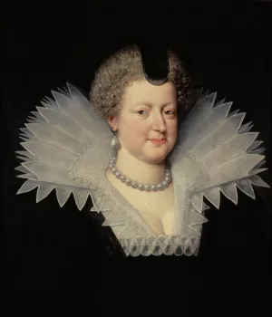 Portrait de Marie de Medicis by Frans Pourbus The Younger Oil Painting