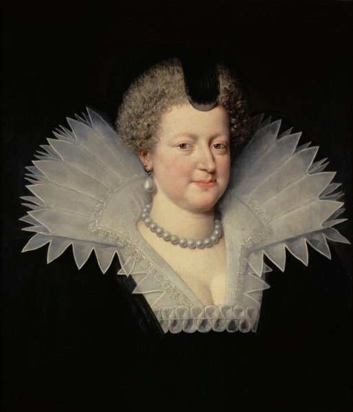 Portrait de Marie de Medicis  by Frans Pourbus The Younger - Hand-Painted Oil Painting Reproduction