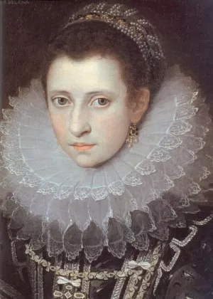 Portrait of an Italian Lady Oil painting by Frans Pourbus The Younger