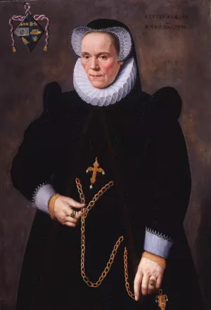 Portrait of Catherine van Damme, Wife of Francois de Groote Oil painting by Frans Pourbus The Younger