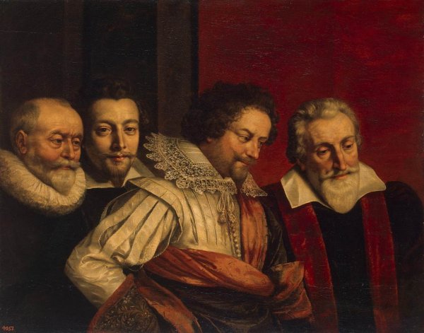 Portrait of Four Members of the Paris Council by Frans Pourbus The Younger - Hand-Painted Oil Painting Reproduction