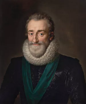 Portrait of Henry IV of France by Frans Pourbus The Younger Oil Painting