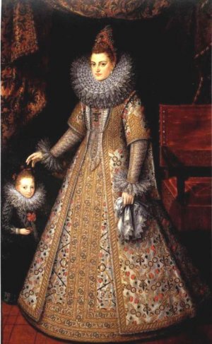Portrait of Isabella Clara Eugenia of Austria with Her Dwarf