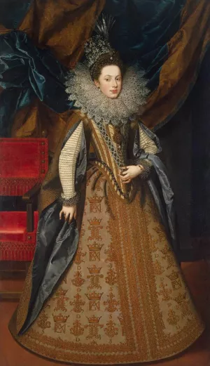 Portrait of Margaret of Savoy, Duchess of Mantua by Frans Pourbus The Younger Oil Painting