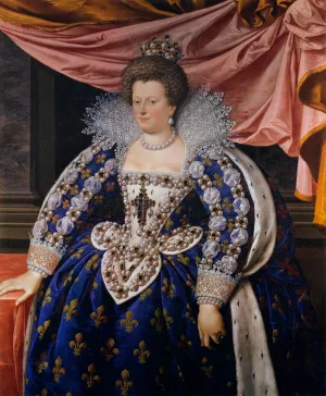 Portrait of Marie de Medicis by Frans Pourbus The Younger Oil Painting