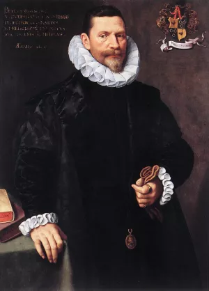 Portrait of Petrus Ricardus by Frans Pourbus The Younger Oil Painting
