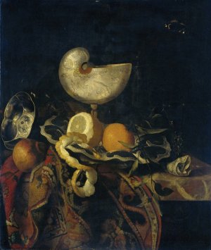 Still Life with Nautilus Cup Oil painting by Frans Sant-Acker