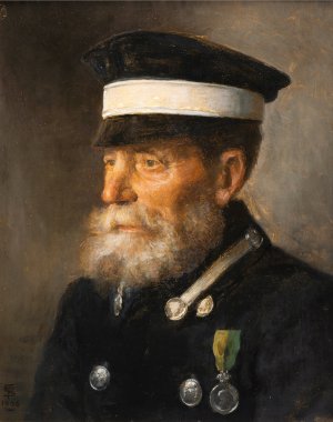 Jons the teamster by Frans Schwartz Oil Painting