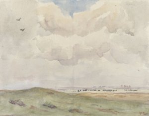 Duinlandschap met kudde by Frans Smissaert Oil Painting