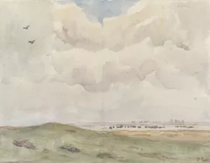 Duinlandschap met kudde by Frans Smissaert Oil Painting