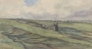 Vissersvrouwen die visnetten herstellen by Frans Smissaert Oil Painting