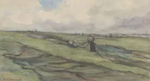 Vissersvrouwen die visnetten herstellen by Frans Smissaert Oil Painting