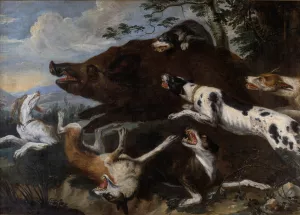 Boar Hunt by Frans Snyders Oil Painting
