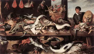 Fishmonger's by Frans Snyders Oil Painting