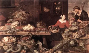 Fruit and Vegetable Stall by Frans Snyders Oil Painting