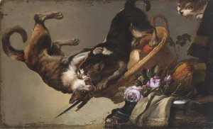 Kampfende Katzen by Frans Snyders Oil Painting