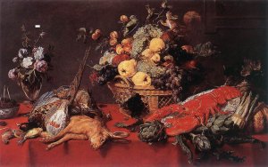 Still-life with a Basket of Fruit by Frans Snyders Oil Painting