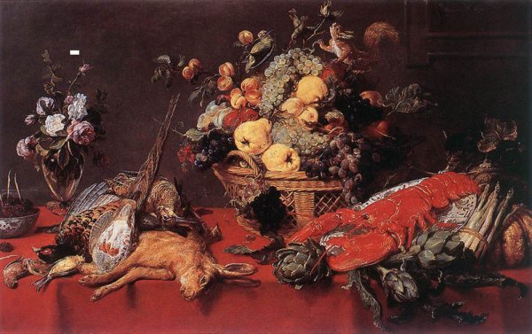 Still-life with a Basket of Fruit by Frans Snyders - Hand-Painted Oil Painting Reproduction