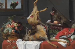 Still Life with a Dead Stag by Frans Snyders Oil Painting