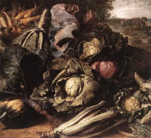 Vegetable Still-Life by Frans Snyders Oil Painting