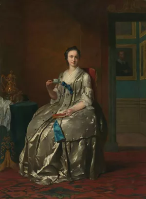 Portrait of Machteld Muilman by Frans Van Der Mijn Oil Painting